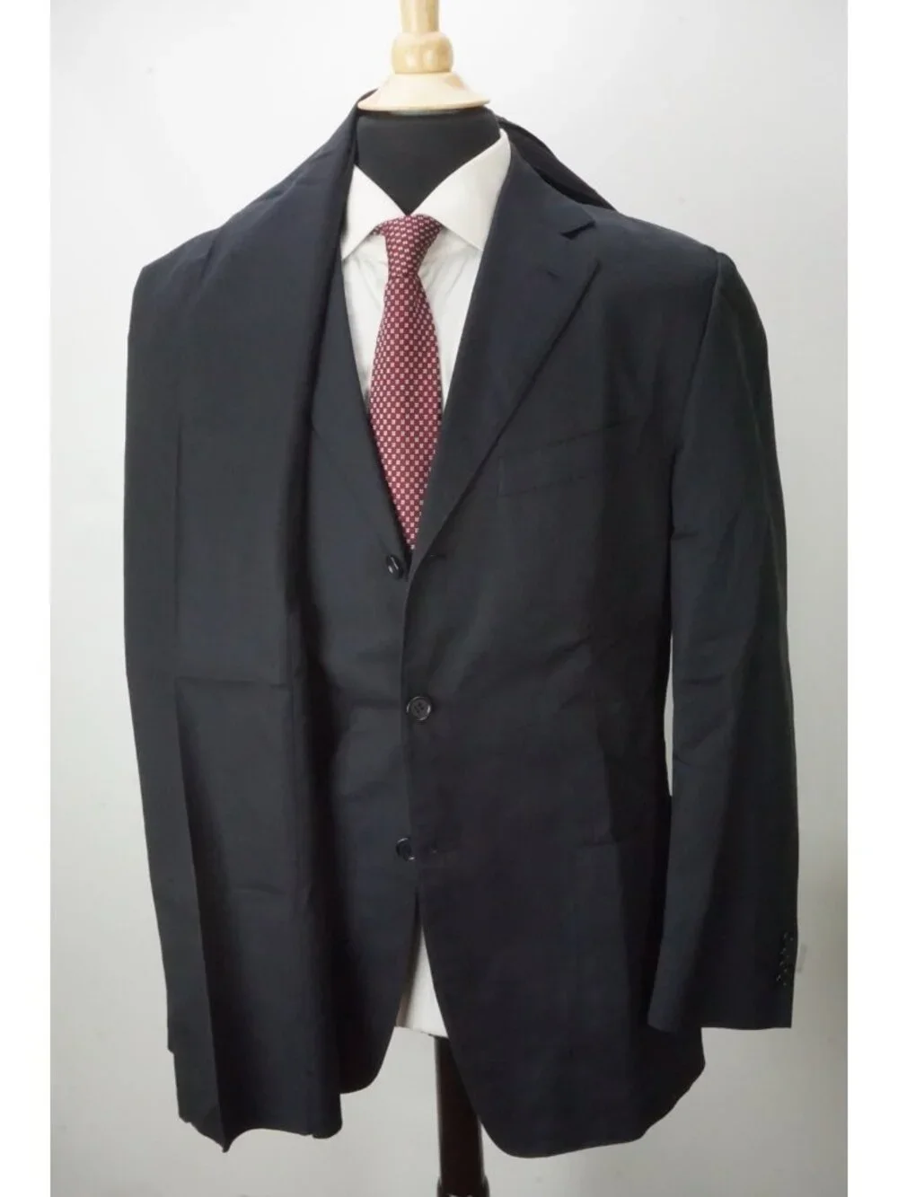 Gruppo Sartoriale Navy Blue Cotton 2 Pc Suit Jacket Pants Sz 52 EU BRAND NEW